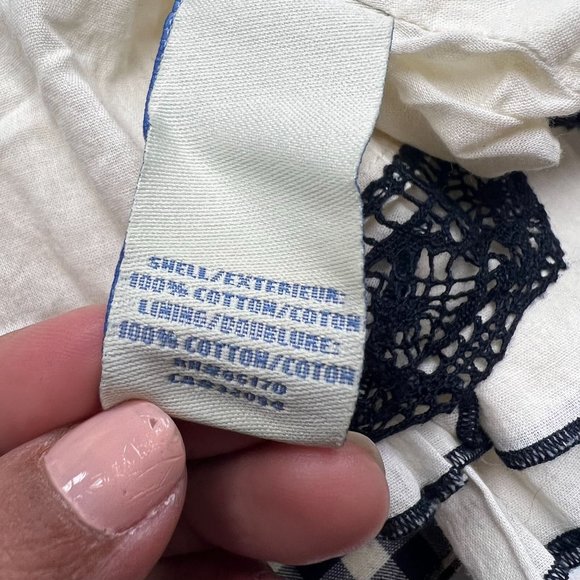 Odille Anthropologie Women’s Blue & cream Plaid Pleated Flared Skirt 2 - Picture 10 of 11